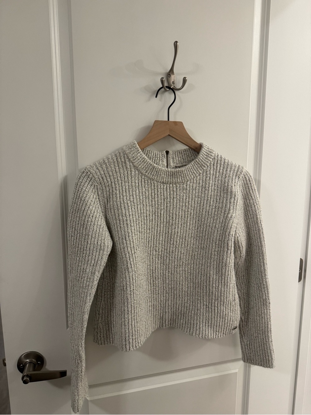 APRES SKI Carve Designs Cream Ribbed Crewneck Sweater